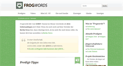 Desktop Screenshot of frogwords.de