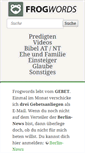 Mobile Screenshot of frogwords.de